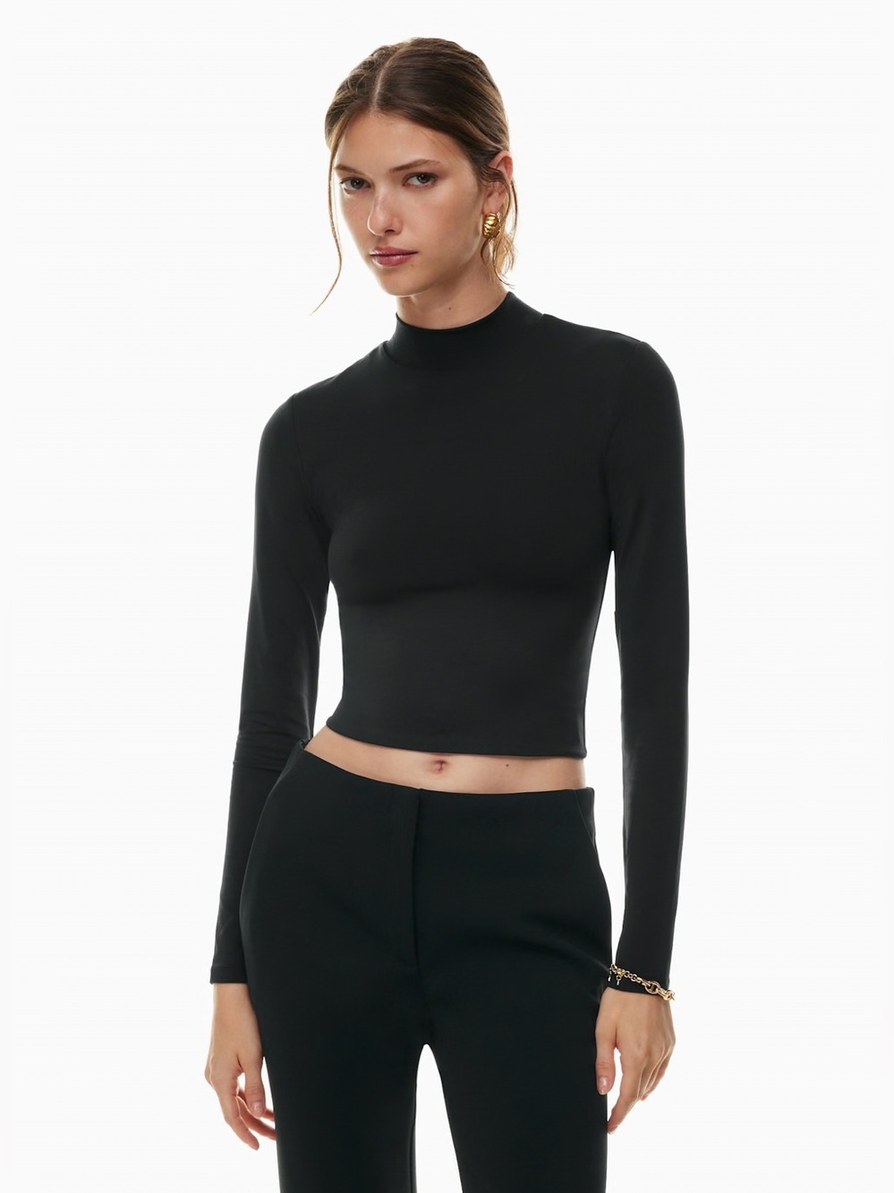 ‼️PRICE DROP‼️ Aritzia Babaton Contour Mockneck Longsleeve | Black